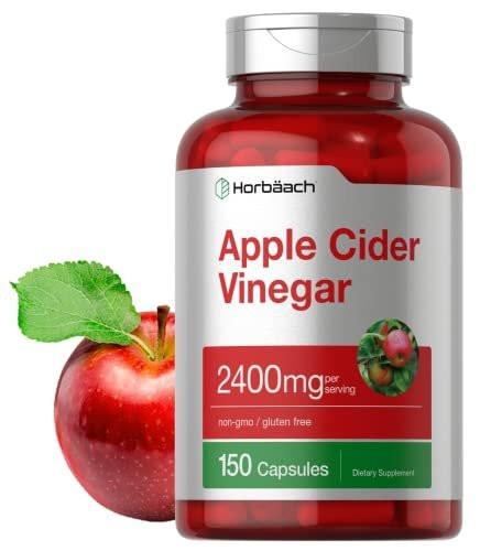 Horbäach Apfelessig Kapseln | 2400 mg | 150 Stück | Nicht-GVO, Glutenfrei
