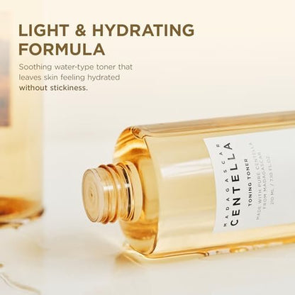 SKIN1004 Centella Toning Toner 400 ml – Feuchtigkeitsspendender Gesichtstoner mit Madagaskar Centella Asiatica & Hyaluronsäure, PHA Peeling, Koreanische Hautpflege