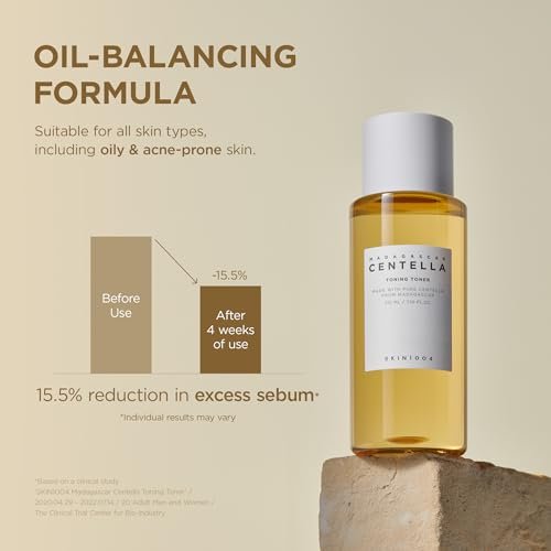 SKIN1004 Centella Toning Toner 400 ml – Feuchtigkeitsspendender Gesichtstoner mit Madagaskar Centella Asiatica & Hyaluronsäure, PHA Peeling, Koreanische Hautpflege
