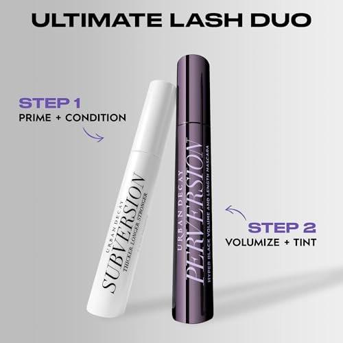 Urban Decay Perversion Volumizing Waterproof Mascara – Intensive Black, aufbaubare Wimperntusche für Volumen & Länge, mit pflegenden Proteinen & Aminosäuren, tierversuchsfrei – 0,34 fl oz