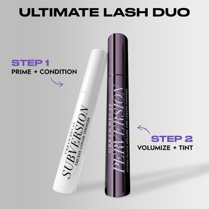 Urban Decay Perversion Volumizing Waterproof Mascara – Intensive Black, aufbaubare Wimperntusche für Volumen & Länge, mit pflegenden Proteinen & Aminosäuren, tierversuchsfrei – 0,34 fl oz