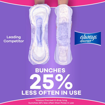 Always Discreet Inkontinenz-Einlagen für Frauen, Trockener, 3 Tropfen Reguläre Länge, Leichte Saugfähigkeit, Blasenkontrolle, Blasenschwäche & Wochenbett-Einlagen, 90 Stück