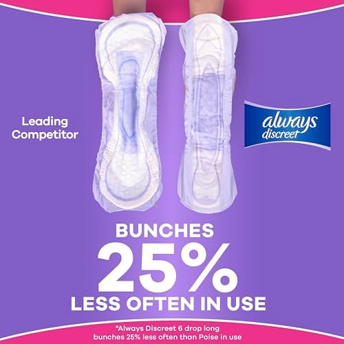 Always Discreet Inkontinenz-Einlagen für Frauen, Trockener, 3 Tropfen Reguläre Länge, Leichte Saugfähigkeit, Blasenkontrolle, Blasenschwäche & Wochenbett-Einlagen, 90 Stück