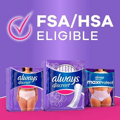 Always Discreet Inkontinenz-Einlagen für Frauen, trockener, 7 Tropfen, Langle, Ultimative Saugfähigkeit, Blasenkontrolle, Übernacht- & Wochenbett-Einlagen, 42 Stück