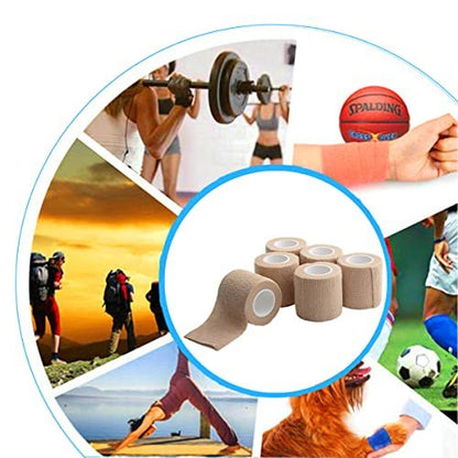 12er-Pack 2" x 5 Yards Selbstklebende Elastische Bandage – Hautfarben, First Aid & Sport
