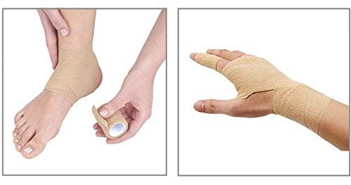 12er-Pack 2" x 5 Yards Selbstklebende Elastische Bandage – Hautfarben, First Aid & Sport