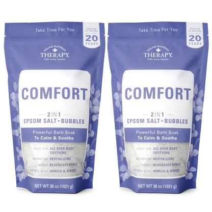 Village Naturals Therapy Comfort Schaumbad, Blaubeer-Zitrus-Duft, 36 Unzen, 2er-Pack