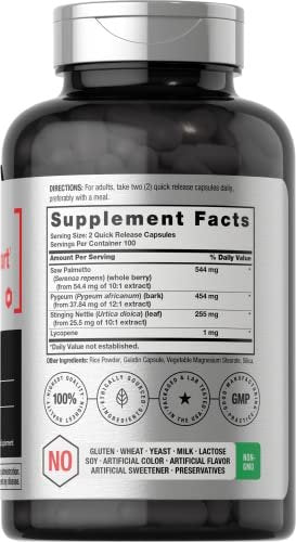 Horbaach Prostatakomplex für Männer | 200 Kapseln | Fortschrittliche Formel mit Sägepalme, Pygeum, Brennnessel | Non-GMO & Glutenfrei