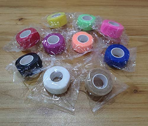 12er-Pack 1" x 5 Yards Selbstklebende Elastische Bandage – Dehnbares Sporttape für Handgelenk, Knöchel & Erste Hilfe (10 Farben)