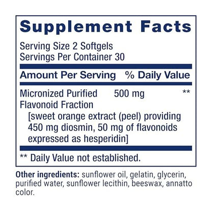 Life Extension Youthful Legs – Venenunterstützung & Durchblutung, mit Diosmin und Orangenblütenextrakt, 60 Softgels