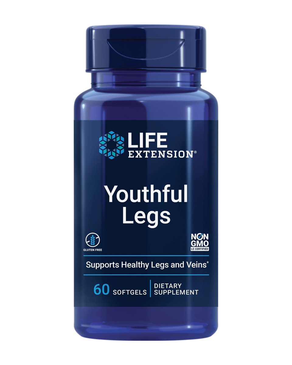 Life Extension Youthful Legs – Venenunterstützung & Durchblutung, mit Diosmin und Orangenblütenextrakt, 60 Softgels
