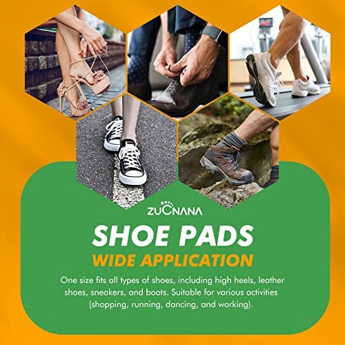 ZUCNANA Metatarsal-Pads für Frauen (12 Stück) – Ballenpolster für hohe Schuhe, weiche Gel-Einlagen zur Schmerzlinderung, rutschfest, Einheitsgröße