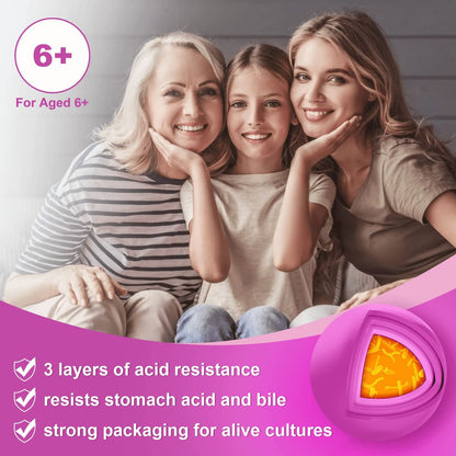 ZEBORA Probiotika für Frauen – 60 Milliarden KBE für Verdauungsgesundheit, Immununterstützung und Darmflora – Gluten- & Sojafrei – 90 Tabletten