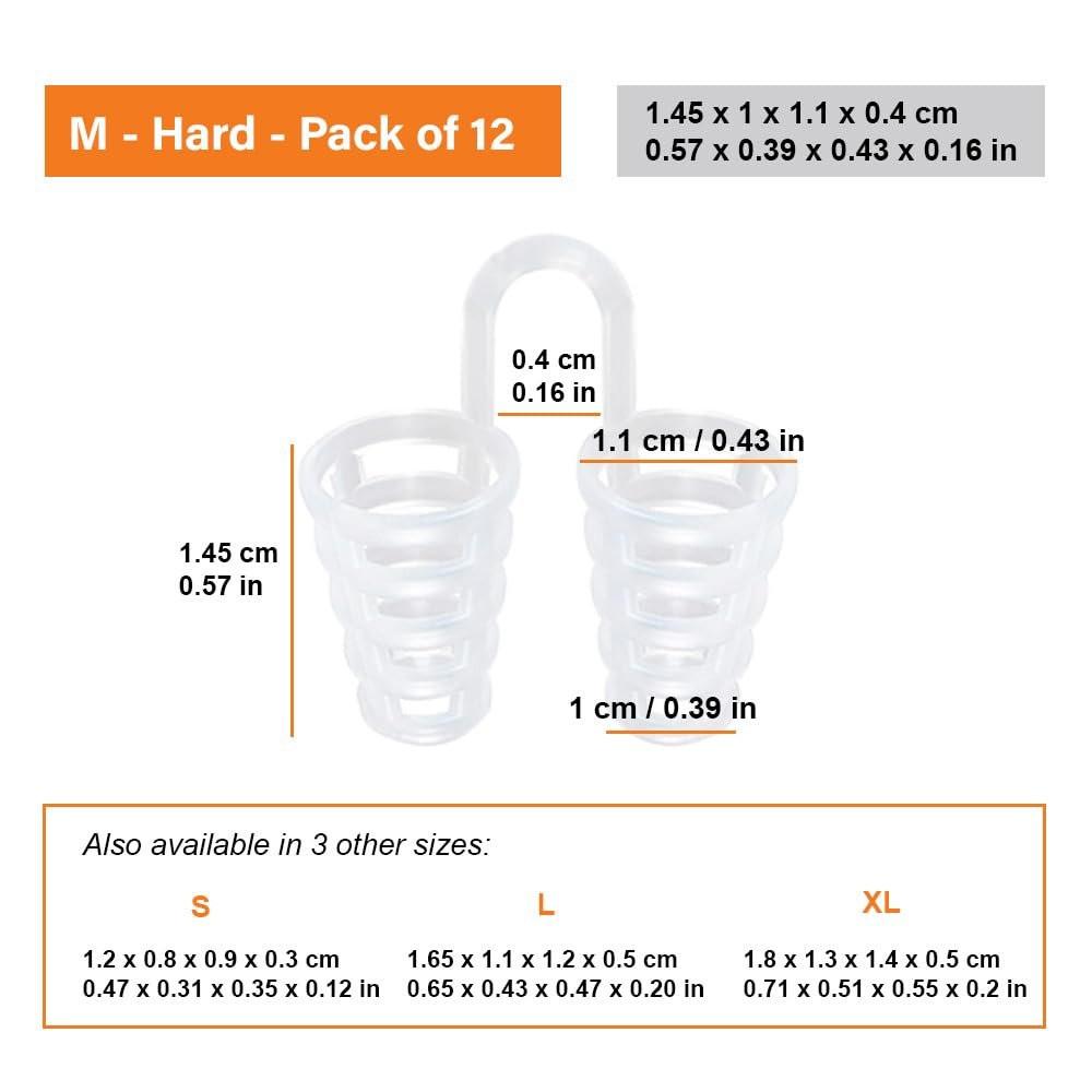 Mobi Lock Nase Vent Sinus Erleichterung Dilator (12er-Pack, mittlere Größe) – Harte Konus-Vents – Einfache Lösung für nächtliche Schnarcher – Wiederverwendbares Anti-Schnarch-Gerät für erholsamen Schlaf