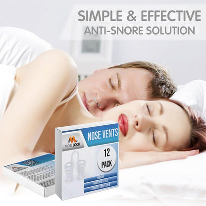 Mobi Lock Nase Vent Sinus Erleichterung Dilator (12er-Pack, mittlere Größe) – Harte Konus-Vents – Einfache Lösung für nächtliche Schnarcher – Wiederverwendbares Anti-Schnarch-Gerät für erholsamen Schlaf