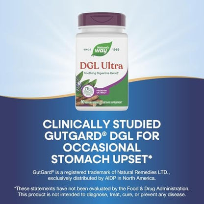 Nature’s Way Premium Extract DGL Ultra Extra Starke Verdauungsunterstützung*, 90 Kapseln