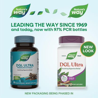 Nature’s Way Premium Extract DGL Ultra Extra Starke Verdauungsunterstützung*, 90 Kapseln
