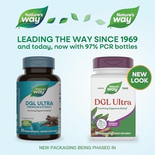 Nature’s Way Premium Extract DGL Ultra Extra Starke Verdauungsunterstützung*, 90 Kapseln