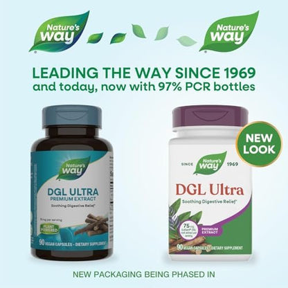 Nature’s Way Premium Extract DGL Ultra Extra Starke Verdauungsunterstützung*, 90 Kapseln