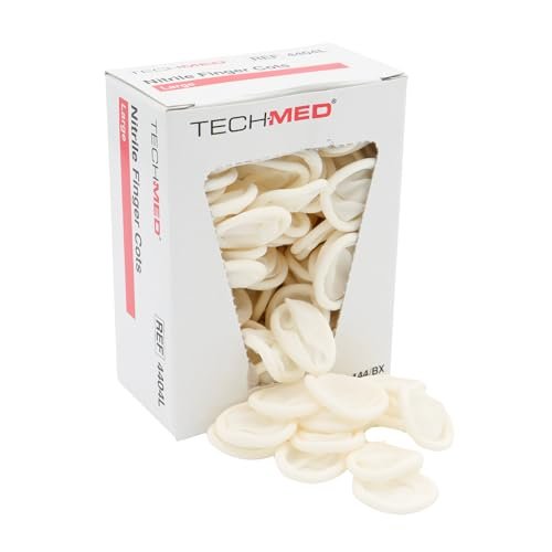 Dukal TEC 4404L Tech-Med Nitril-Fingerling, Größe Large, 0,08 mm Dicke (144 Stück)