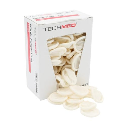 Dukal TEC 4404L Tech-Med Nitril-Fingerling, Größe Large, 0,08 mm Dicke (144 Stück)