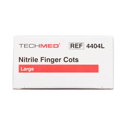 Dukal TEC 4404L Tech-Med Nitril-Fingerling, Größe Large, 0,08 mm Dicke (144 Stück)