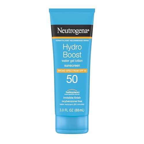 Neutrogena Hydro Boost Water Gel Sonnenschutz LSF 50, Ölfreie Feuchtigkeitscreme & wasserfeste Sonnenlotion für Gesicht & Körper, nicht fettend, Breitband, leichter Feuchtigkeitsspender, 89 ml