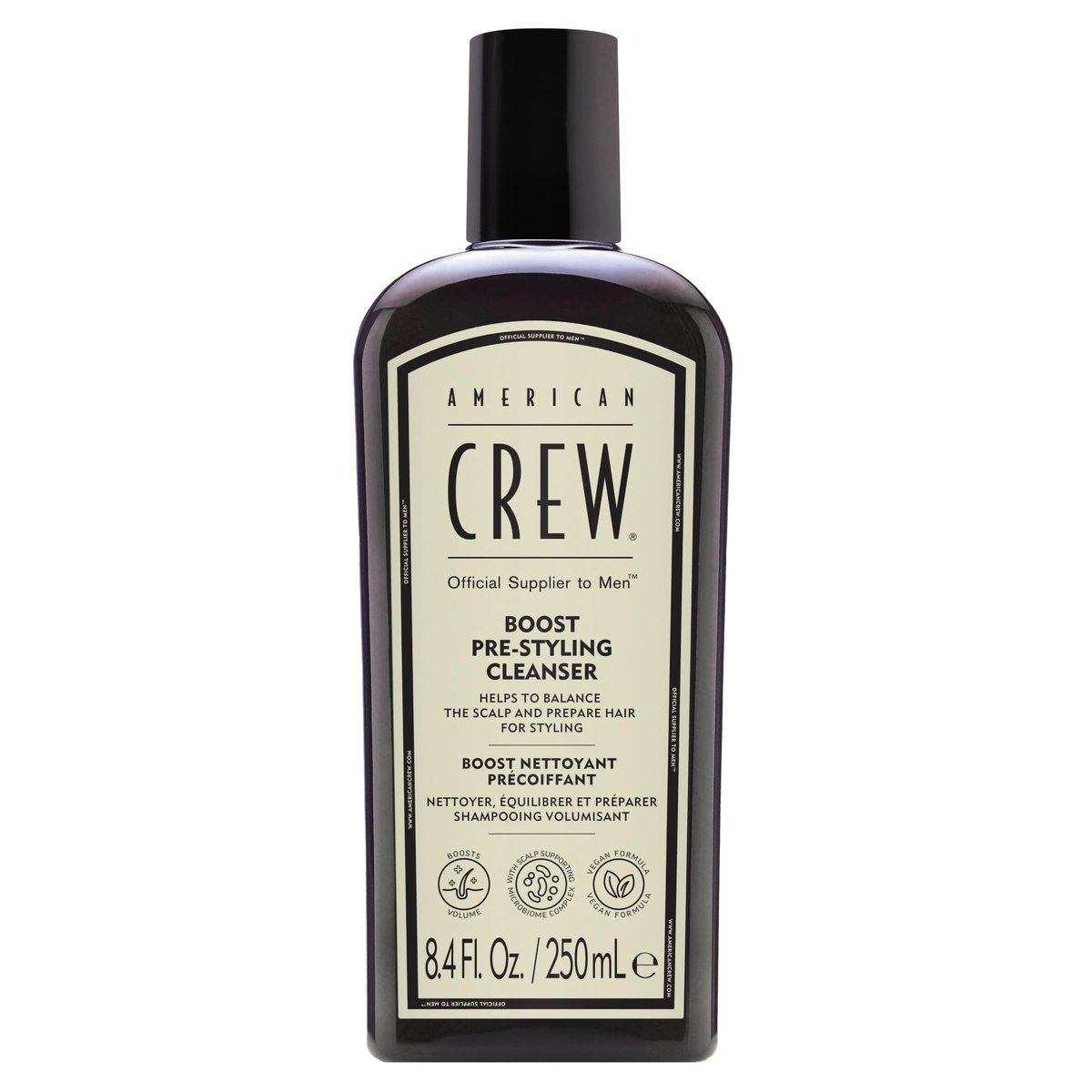 AMERICAN CREW Pre Styler Boost Shampoo für feines & dünner werdendes Haar – Volumen, Lift & Glanz – vegan – 250 ml