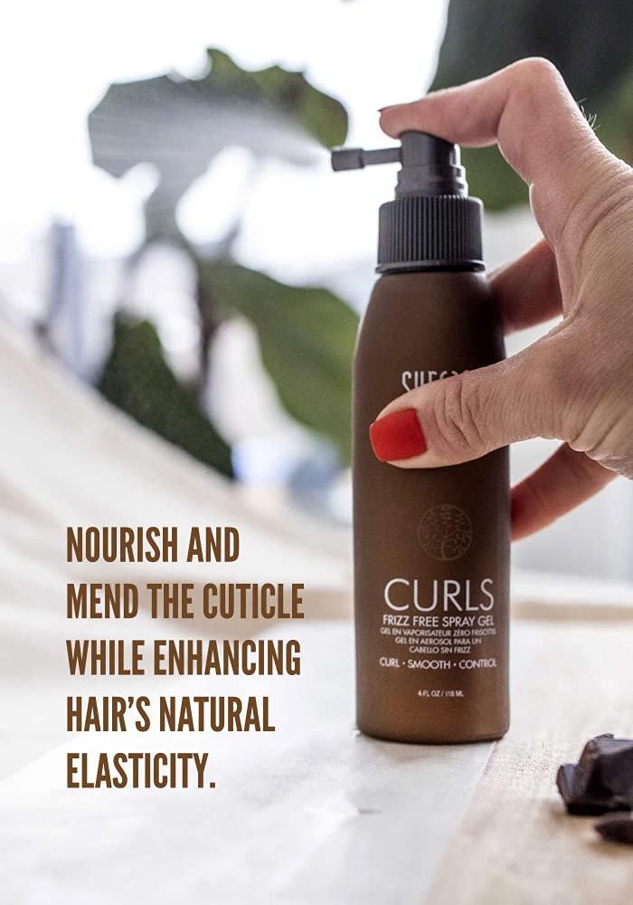 SURFACE Hair Curl Frizz Free Spray Gel – Leichter Halt mit Kakaobutter und Babassuöl für lockiges oder glattes Haar, 118 ml