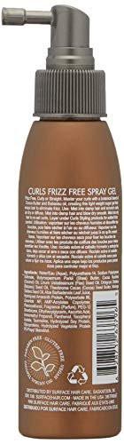 SURFACE Hair Curl Frizz Free Spray Gel – Leichter Halt mit Kakaobutter und Babassuöl für lockiges oder glattes Haar, 118 ml