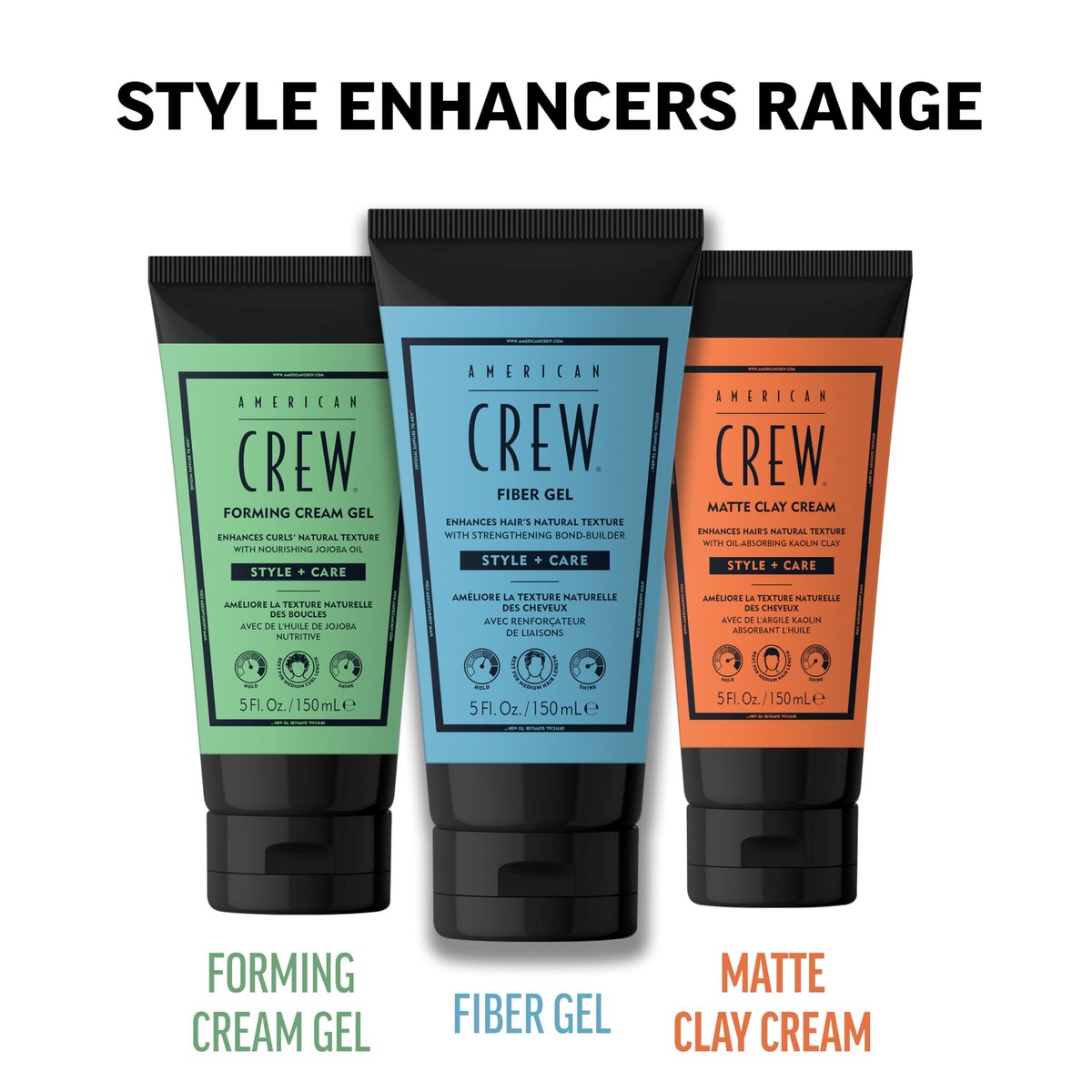 AMERICAN CREW Forming Cream Gel – Hybrid Lockencreme für Männer, mittlerer Halt mit Anti-Frizz-Schutz, 148 ml