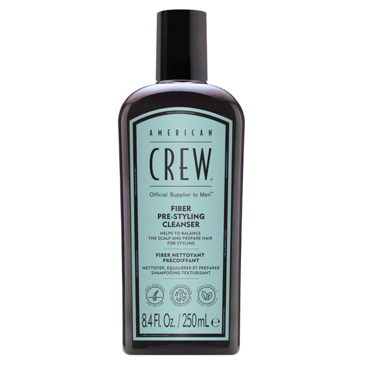 AMERICAN CREW Pre-Styler Fiber Shampoo für geschädigtes & feines Haar, stärkendes Shampoo, verleiht Fülle & Glanz, vegan, 250 ml