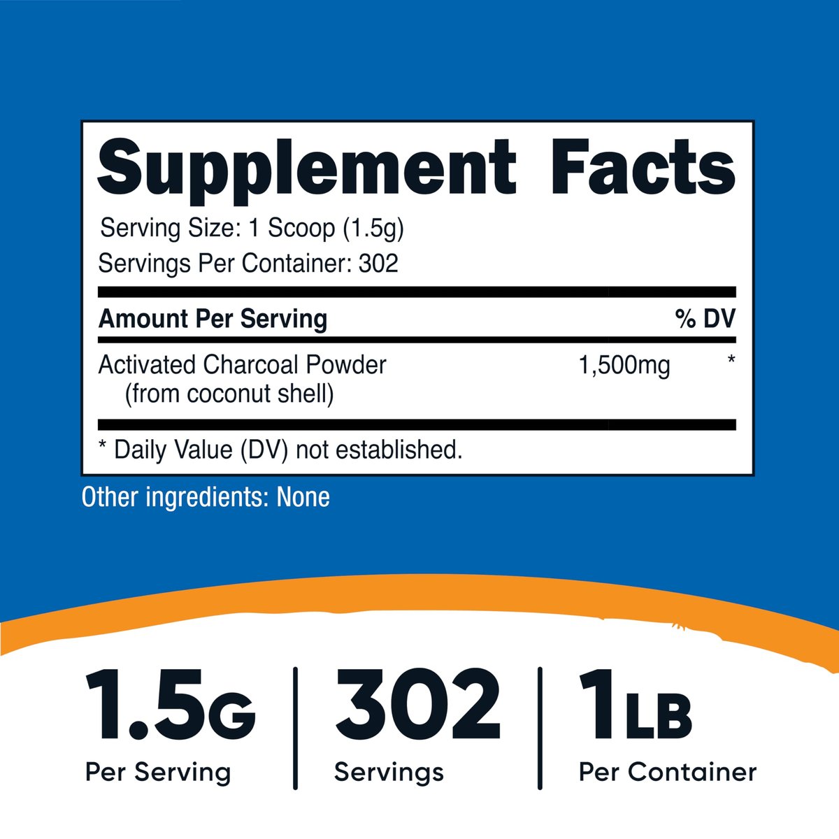 Nutricost Aktivkohlepulver 1lb – Lebensmittelqualität, für Zahnpasta, Gesichtsmasken, Geruchskontrolle, vegetarisch, glutenfrei, nicht genetisch verändert