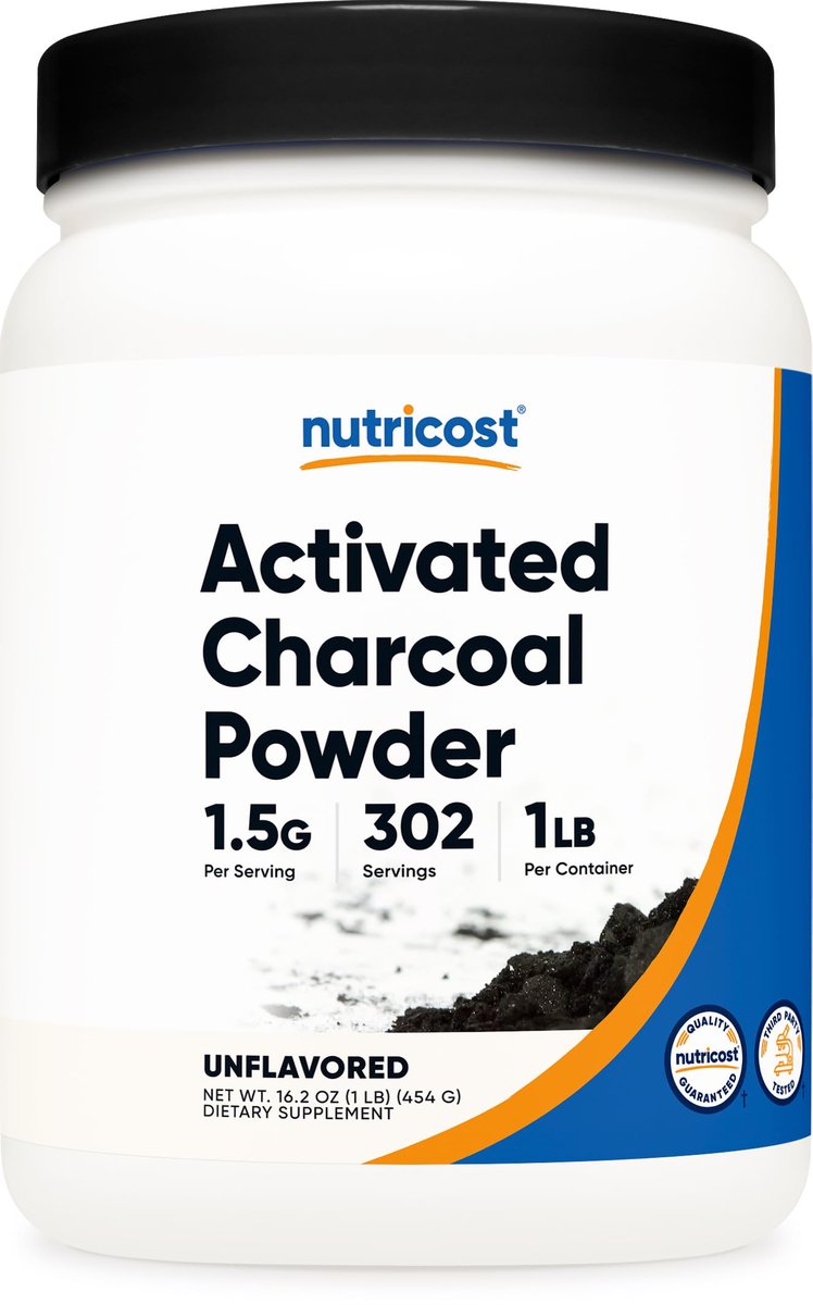 Nutricost Aktivkohlepulver 1lb – Lebensmittelqualität, für Zahnpasta, Gesichtsmasken, Geruchskontrolle, vegetarisch, glutenfrei, nicht genetisch verändert