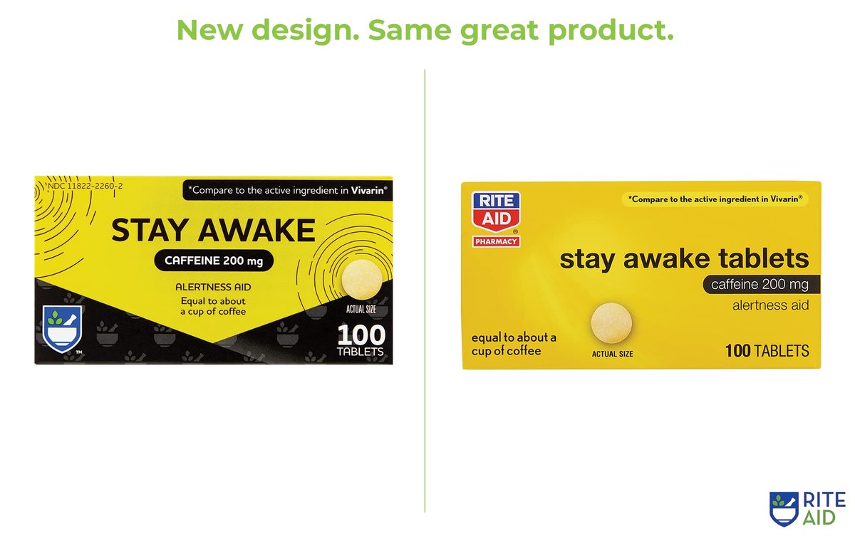 Rite Aid Stay Awake Tabletten Koffein, 200 mg – 100 Tabletten | Koffeinpillen | Koffeinpräparat | 200 mg Koffein Tabletten | Entspricht etwa einer Tasse Kaffee | Unterstützung der geistigen Wachheit | Energiepillen