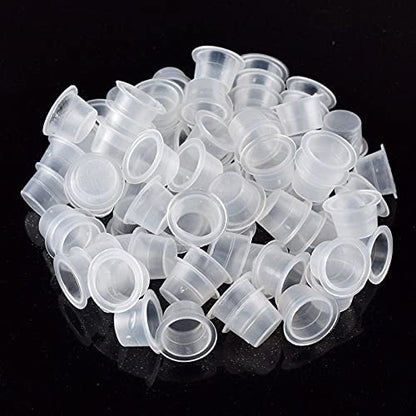 300 Stück Tattoo Farbbecher 14 mm – Einweg-Tattoo-Pigmentbecher aus Kunststoff für Tattoo-Farben und Zubehör