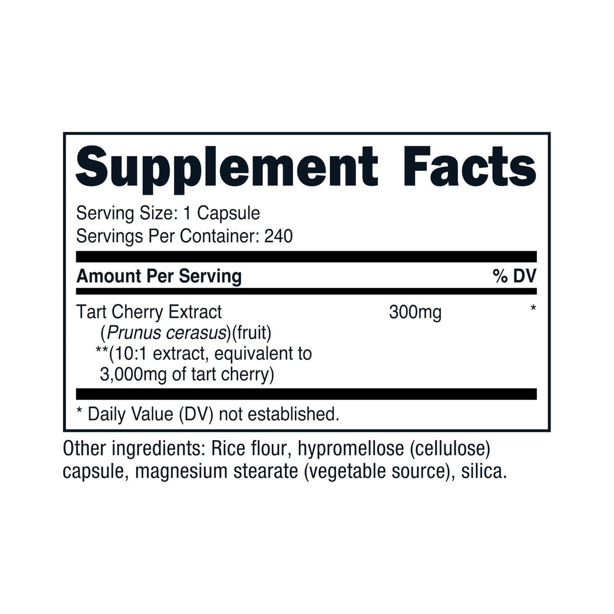 Nutricost Sauerkirsch-Extrakt 240 Kapseln – 240 Portionen pro Flasche – Glutenfrei, Nicht-GMO