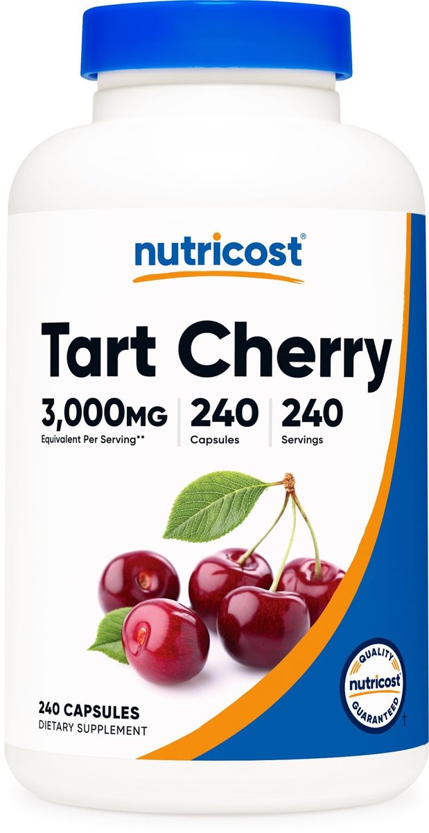 Nutricost Sauerkirsch-Extrakt 240 Kapseln – 240 Portionen pro Flasche – Glutenfrei, Nicht-GMO
