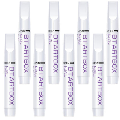 BTArtbox Nagelkleber für Acrylnägel und Press-On-Nägel – 8er-Pack, 0,07 oz, superstarker Halt