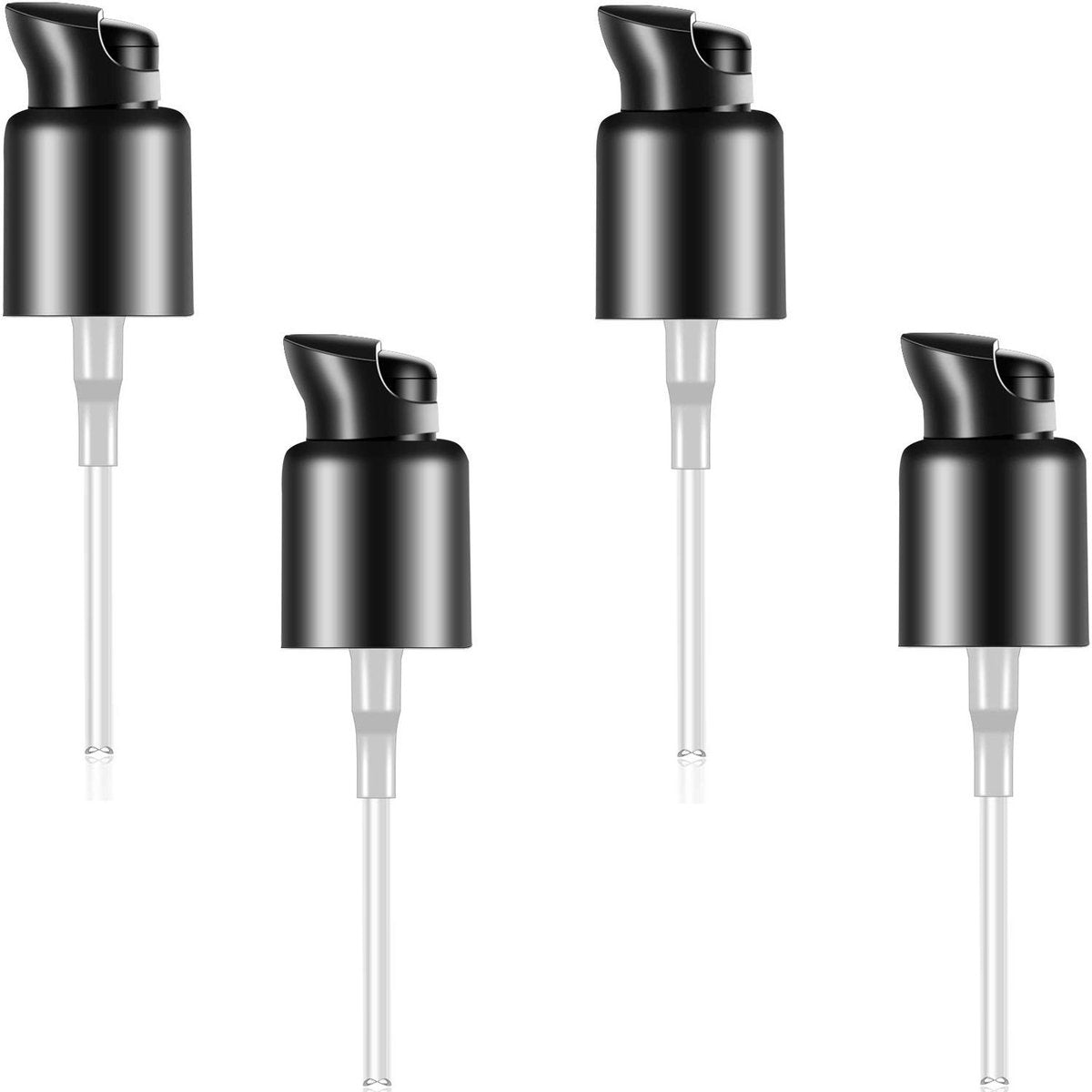 Boao 4er-Pack Ersatz-Foundation-Pumpen aus schwarzem Kunststoff – Nachfüllpumpen für flüssiges Make-up, Kosmetikflaschen