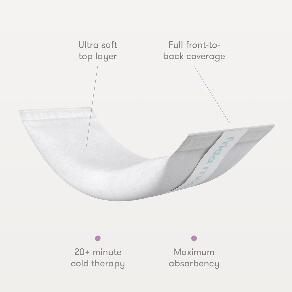 Frida Mom 2-in-1 Wochenbett-Pads, saugfähige Perineal-Eis-Maxi-Pads, sofortige Kältetherapie und Mutterschaftspad in einem, 8 Stück