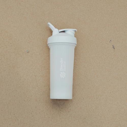 BlenderBottle Classic V2 Shaker Flasche - Perfekt für Proteinshakes und Pre-Workout, 20 Unzen, Weiß
