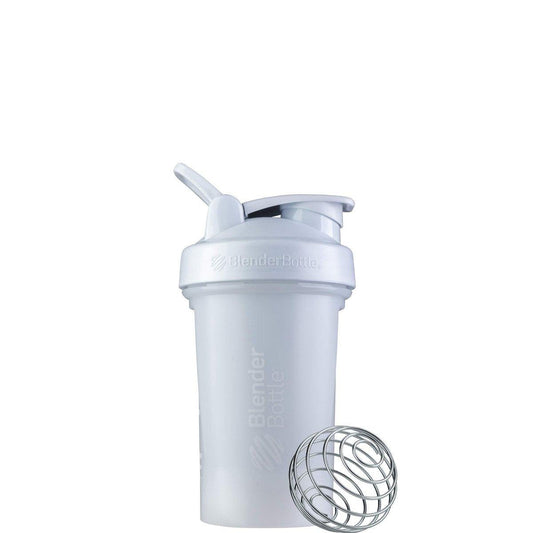 BlenderBottle Classic V2 Shaker Flasche - Perfekt für Proteinshakes und Pre-Workout, 20 Unzen, Weiß