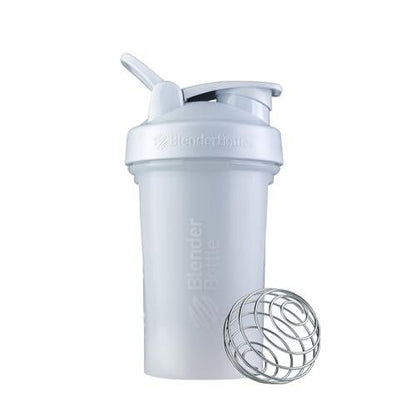 BlenderBottle Classic V2 Shaker Flasche - Perfekt für Proteinshakes und Pre-Workout, 20 Unzen, Weiß