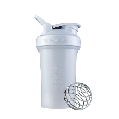 BlenderBottle Classic V2 Shaker Flasche - Perfekt für Proteinshakes und Pre-Workout, 20 Unzen, Weiß