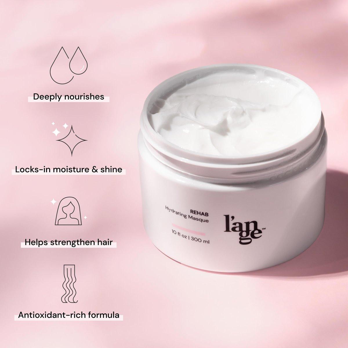 L'ANGE HAIR Rehab Hydrating Masque – Tiefenwirksame Haarmaske für trockenes, geschädigtes Haar mit Keratin – 300 ml