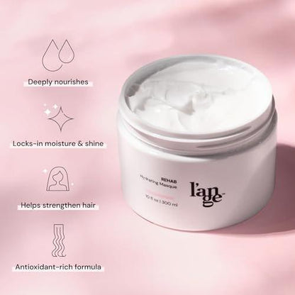 L'ANGE HAIR Rehab Hydrating Masque – Tiefenwirksame Haarmaske für trockenes, geschädigtes Haar mit Keratin – 300 ml
