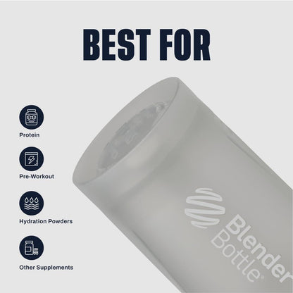 BlenderBottle Classic V2 Shaker Flasche - Perfekt für Proteinshakes und Pre-Workout, 28 Unzen, Kieselgrau