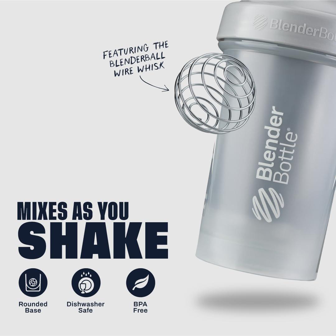 BlenderBottle Classic V2 Shaker Flasche - Perfekt für Proteinshakes und Pre-Workout, 28 Unzen, Kieselgrau