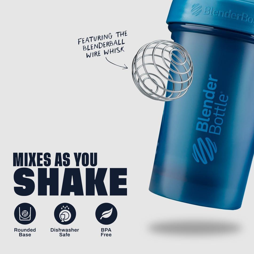 BlenderBottle Classic V2 Shaker Flasche – Perfekt für Proteinshakes und Pre-Workout, 28 Unzen, Ocean Blue